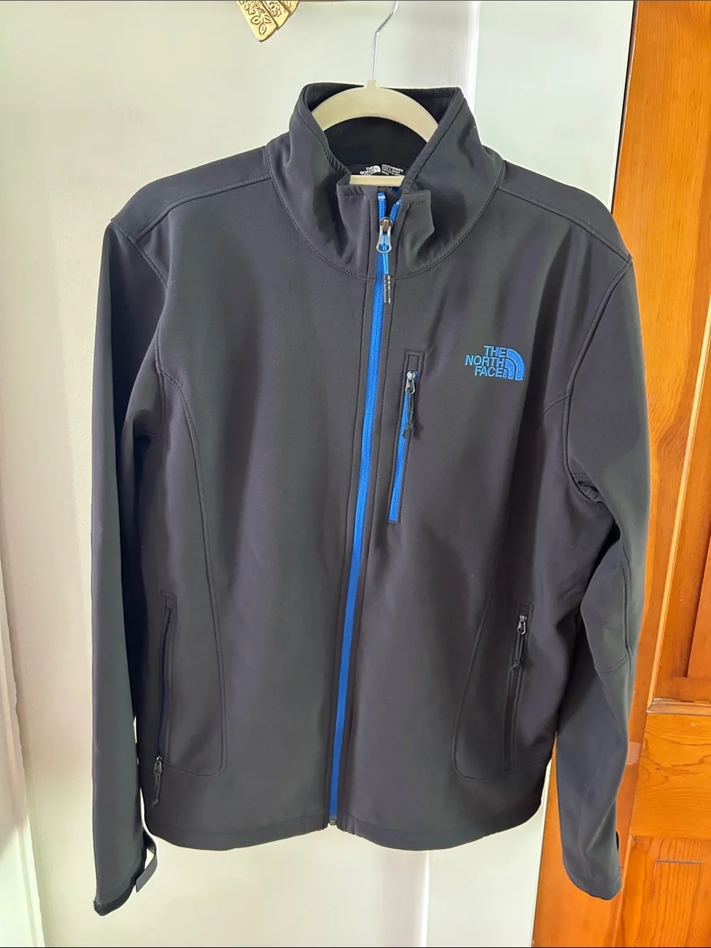 The North Face Black Jacket with Blue Accents